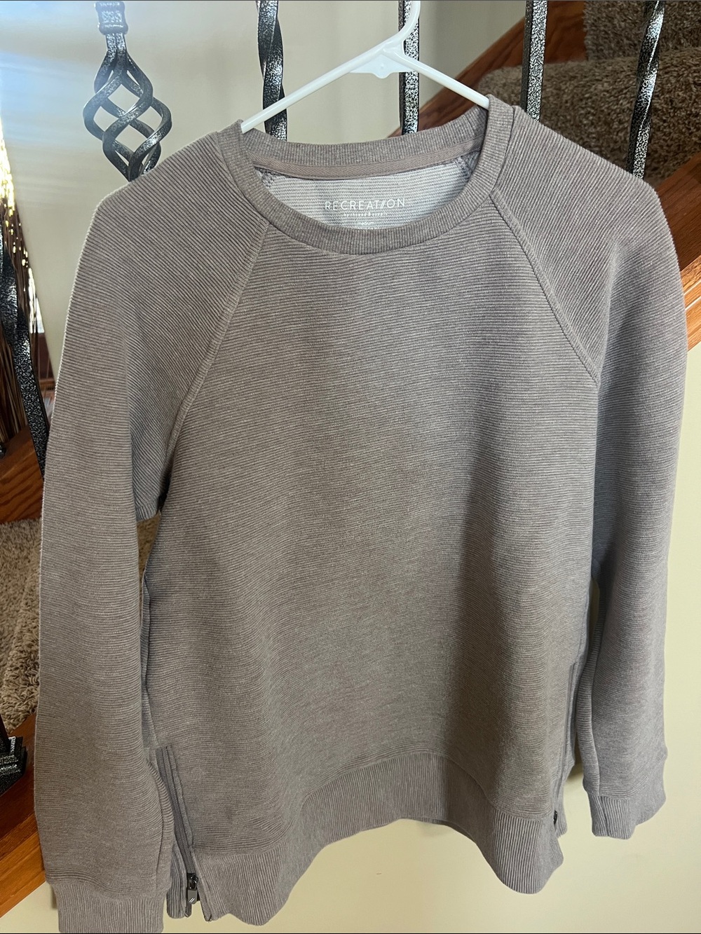 Tan ribbed  Crewneck Sweatshirt